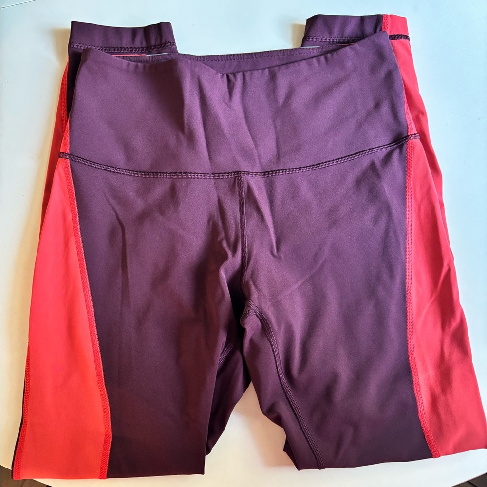 Lululemon Athletica Maroon and Red Leggings